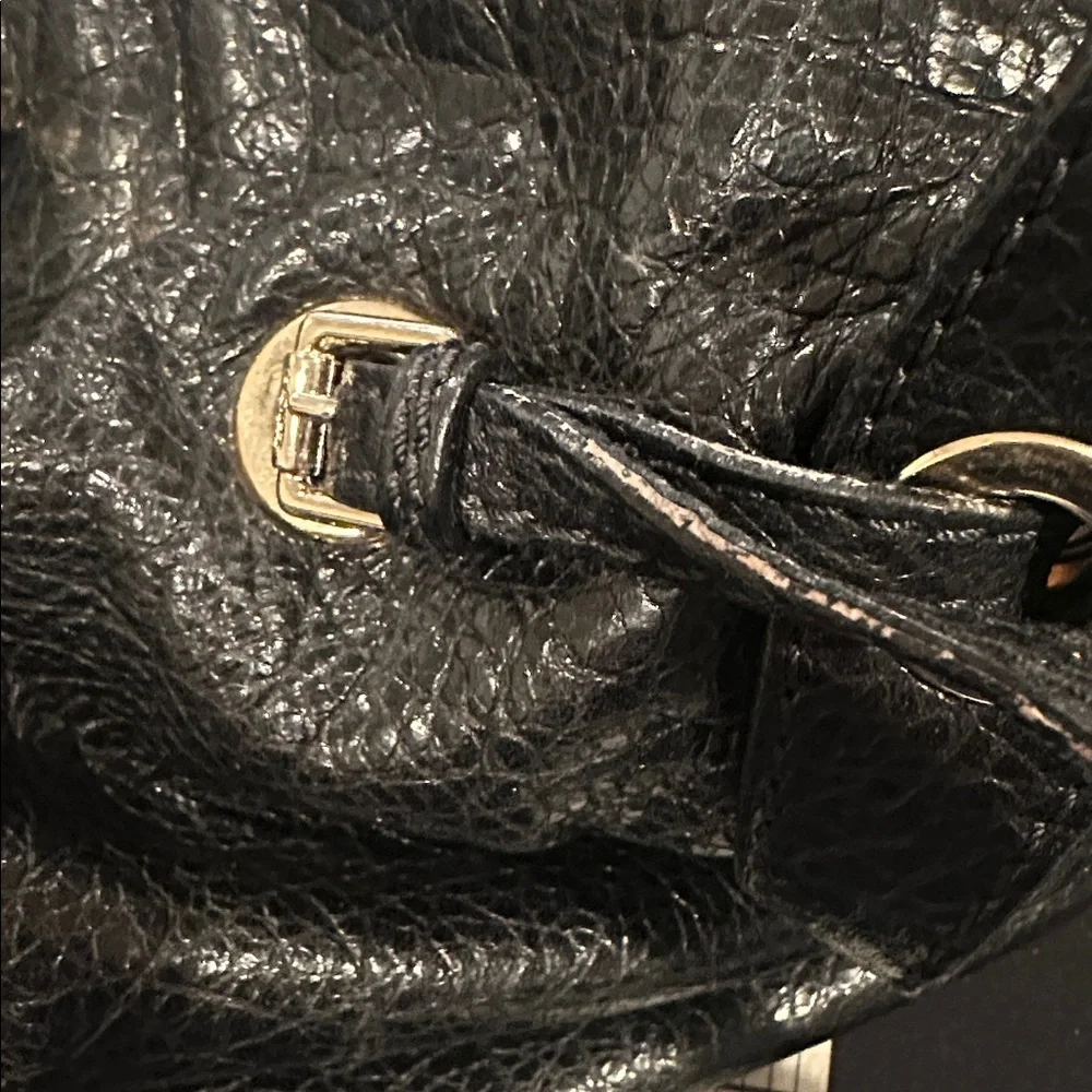 JIMMY CHOO BLACK SOFT LEATHER Luxury Old Money HANDBAG